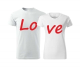 Párové tričká s potlačou LOVE
