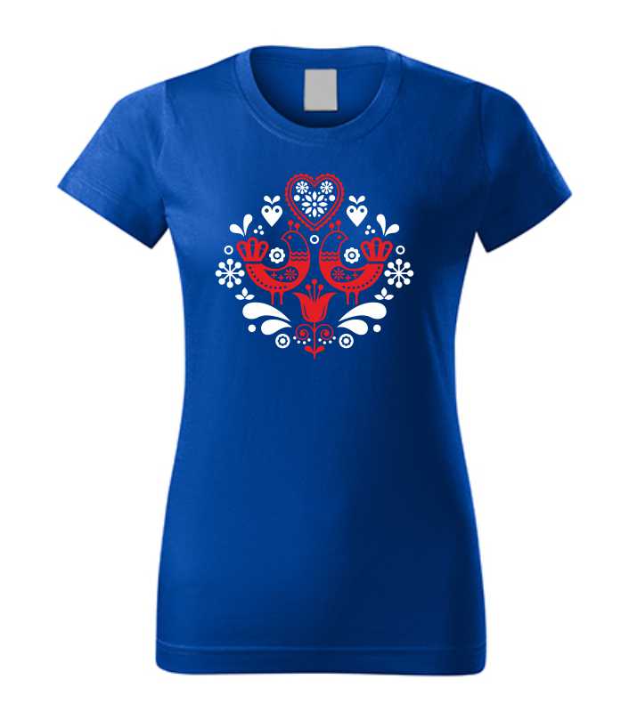 Folklórne dámske tričko s potlačou Folklór ornamenty 4