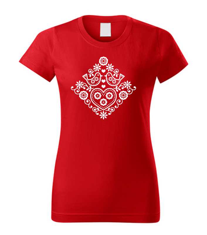 Folklórne dámske tričko s potlačou Folklór ornamenty 5
