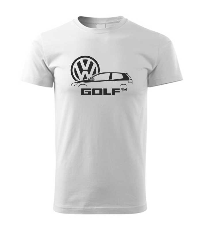 Autičkárske pánske tričko s potlačou VOLKSWAGEN GOLF Mk6