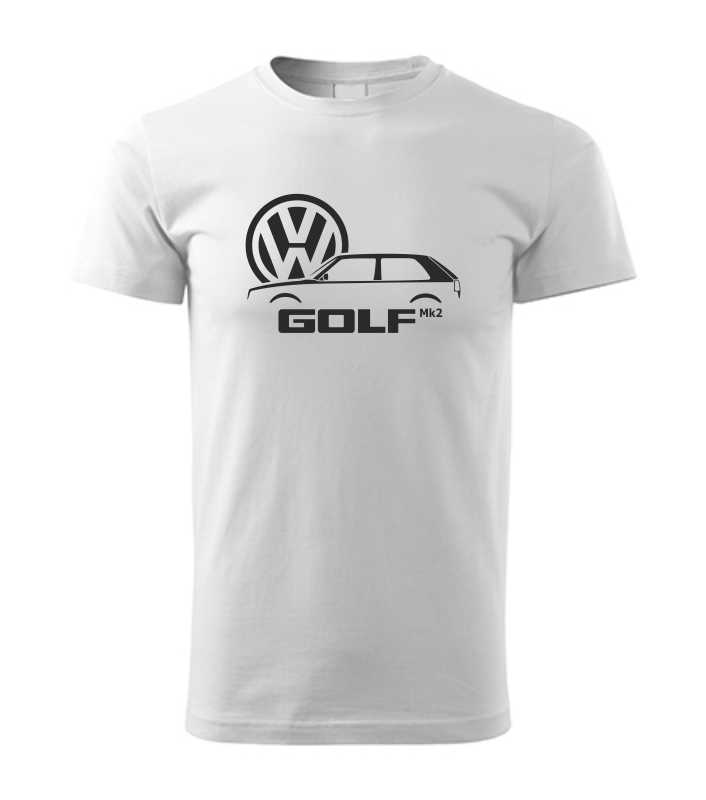 Autičkárske pánske tričko s potlačou VOLKSWAGEN GOLF Mk2