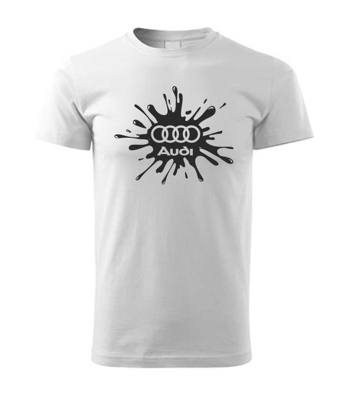 Autičkárske pánske tričko s potlačou Audi fľak