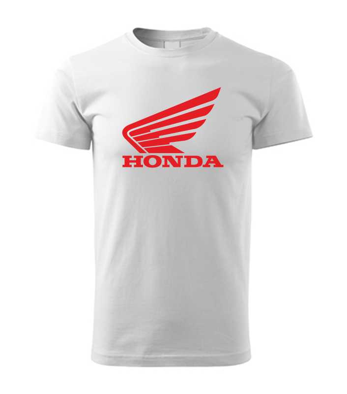 Motorkárske pánske tričko s potlačou HONDA červene