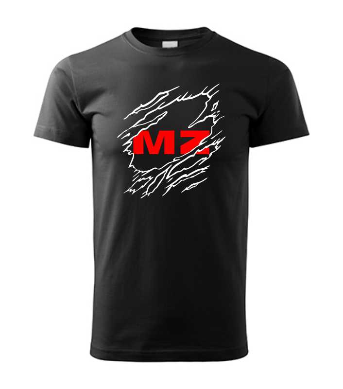Motorkárske pánske tričko s potlačou MZ Ripped