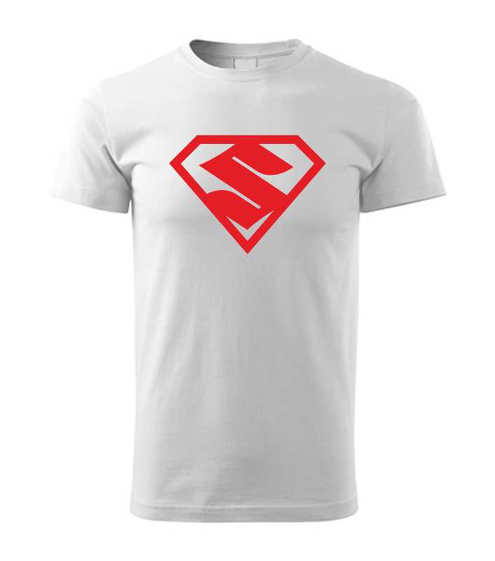 Motorkárske pánske tričko s potlačou SUZUKI Superman