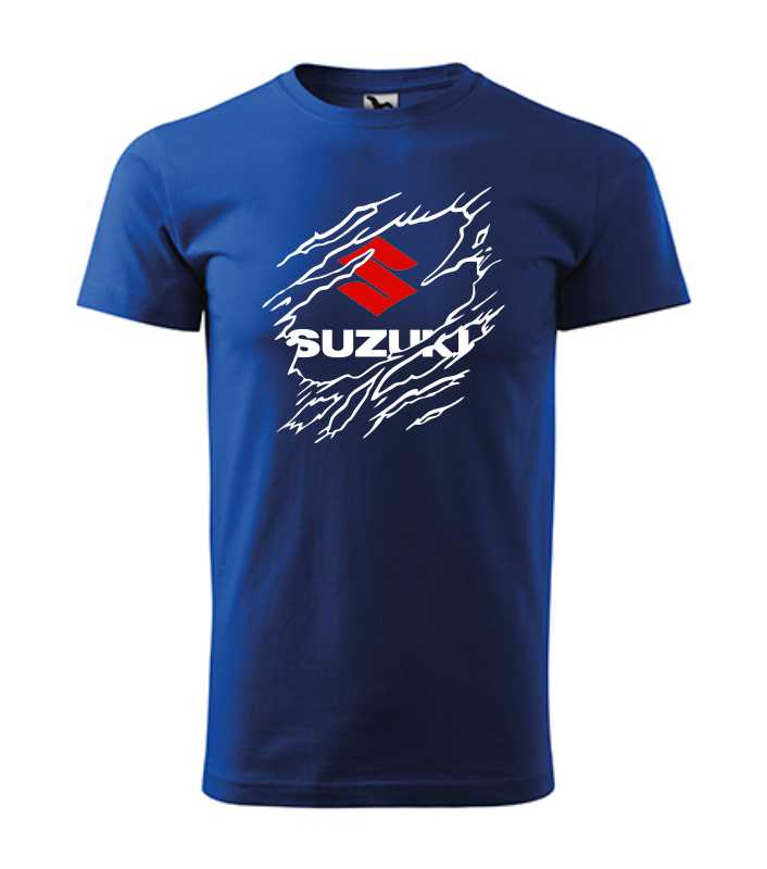 Motorkárske pánske tričko s potlačou SUZUKI Ripped