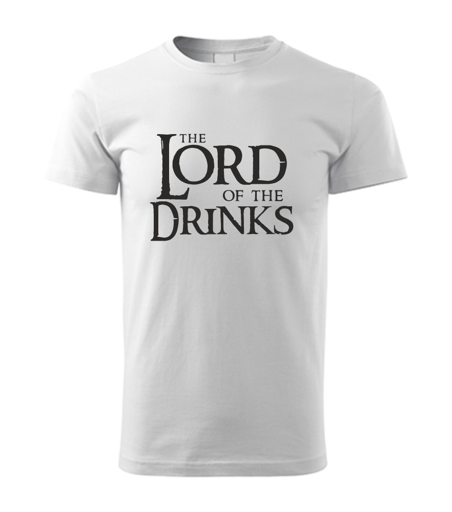 Vtipné pánske tričko s potlačou The Lord Of The Drinks