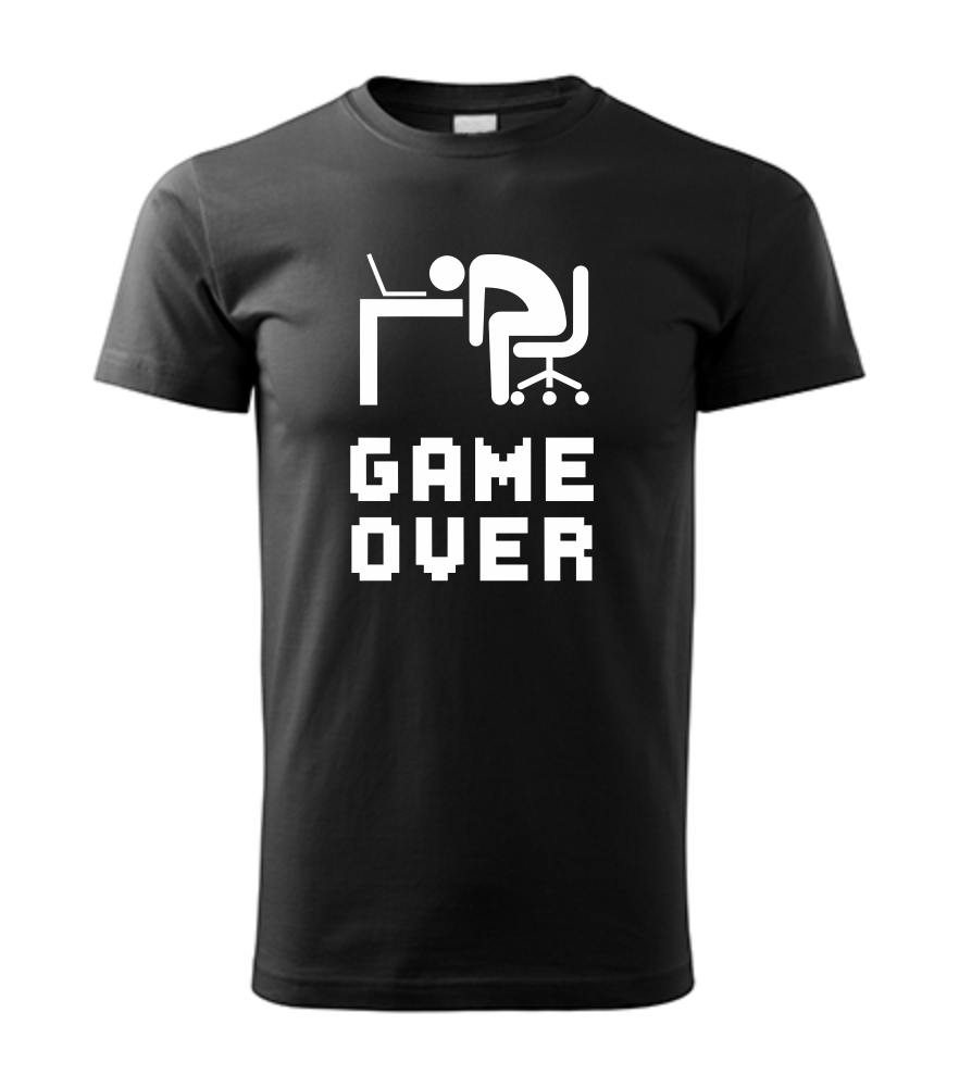 Vtipné pánske tričko s potlačou GAME OVER 1