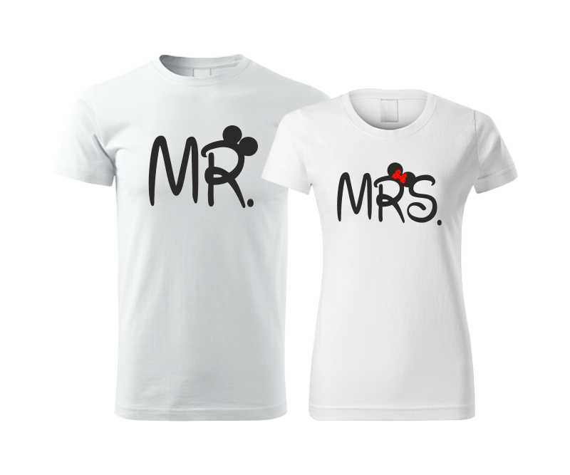Párové tričká s potlačou MR. & MRS.