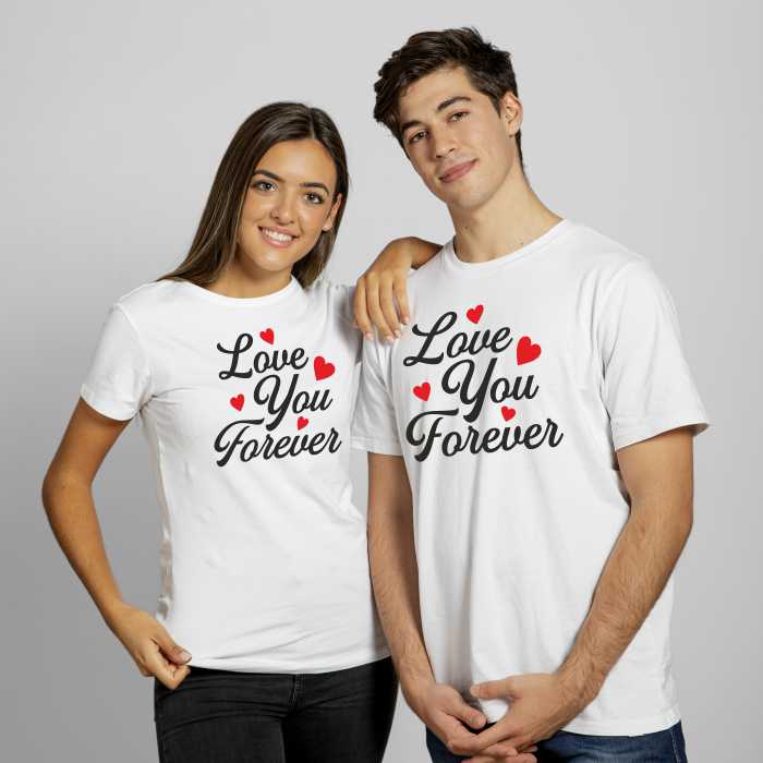 Párové tričká s potlačou Love You Forever