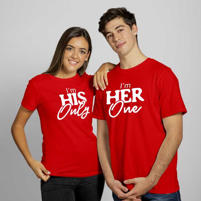 Párové tričká s potlačou I am HER One I am HIS Only