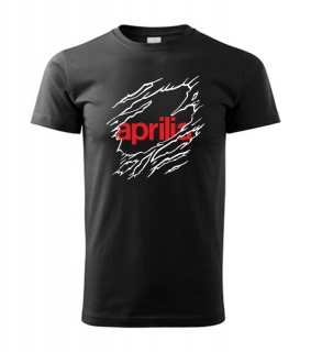 Motorkárske pánske tričko s potlačou APRILIA Ripped