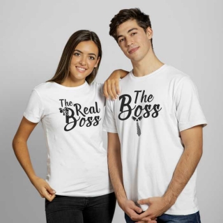 Párové tričká s potlačou The Boss a The Real Boss