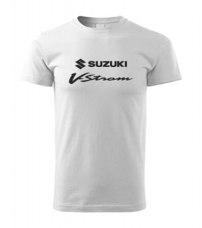 Motorkárske pánske tričko s potlačou SUZUKI V-strom
