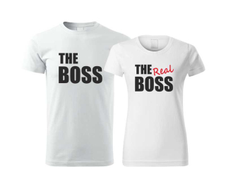 Párové tričká s potlačou The Boss a The Real Boss