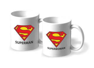 Párové hrnčeky SUPERMAN a SUPERWOMAN