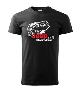 Off-road pánske tričko s potlačou JEEP CHEROKEE XJ