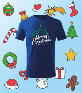 Vianočné detské tričko s potlačou MERRY CHRISTMAS